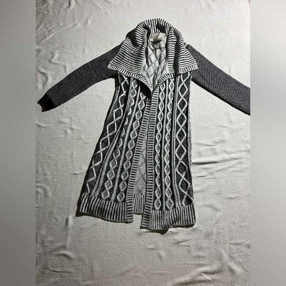 California Moonrise Sweaters - California Moonrise Long Cable Knit Open Front Cardigan